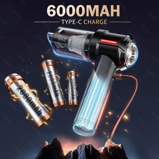 CENRR 998000PA Car Vacuum Cleaner Strong Suction Powerful Handheld Wireless Vacuum Cleaner Mini Blower for Home Appliance